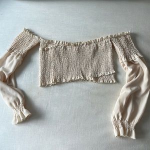 Off the shoulder blush top size L (fits like a M)